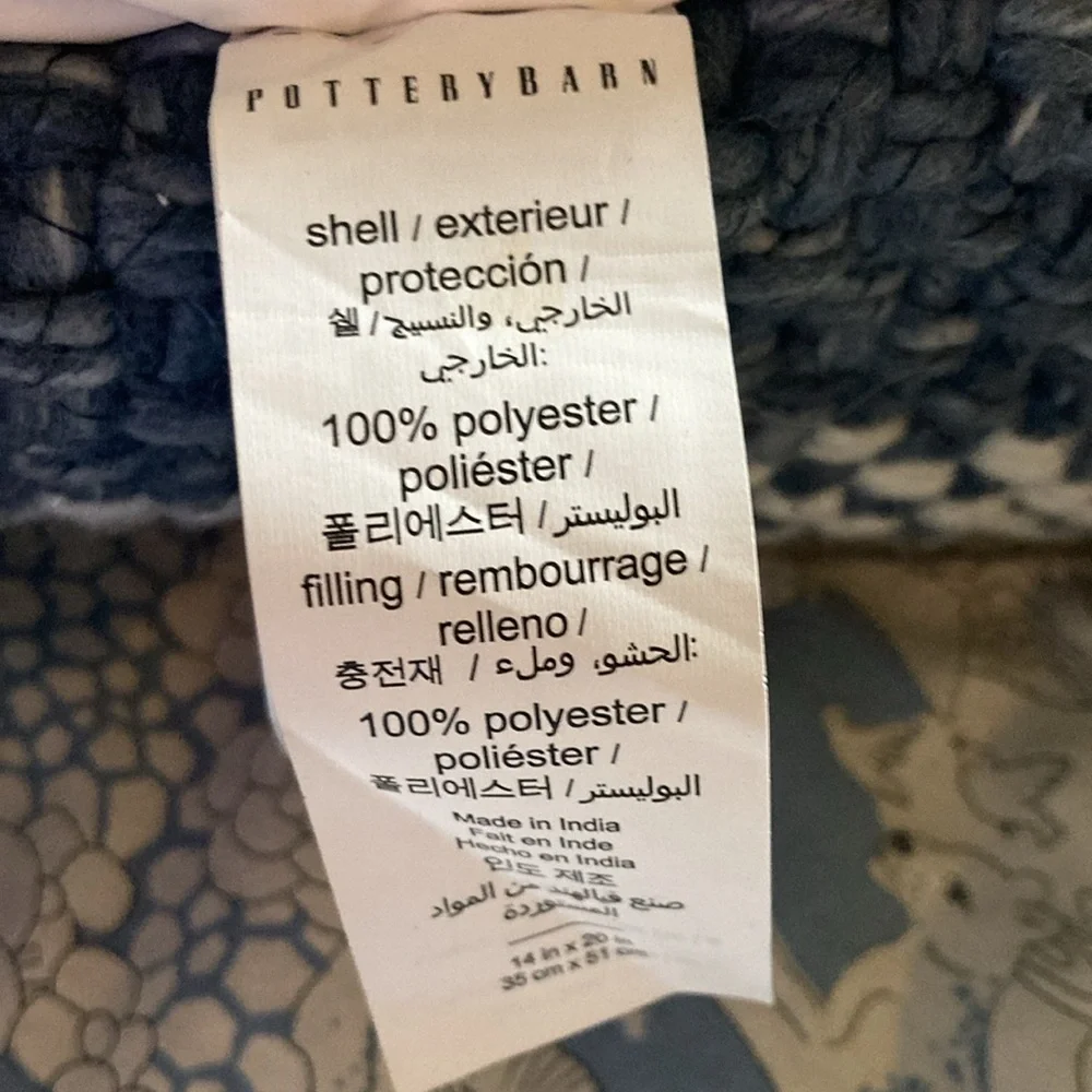 Pottery Barn Ixora pillow 14x20 inches